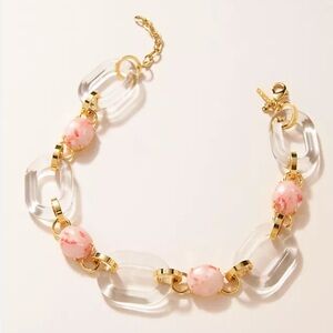 NWT 14k Gold Lele Sadoughi Club Link Necklace!